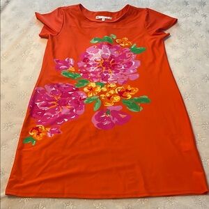 Jude Connally Orange Floral Dress
